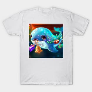 Cute Whale Drawing T-Shirt